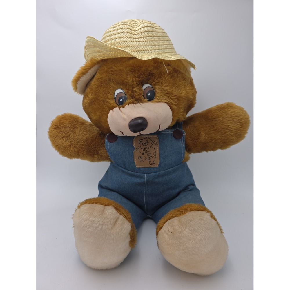 Vintage 27" Dandee Special Tough Large Teddy Bear Plush Overalls #2
